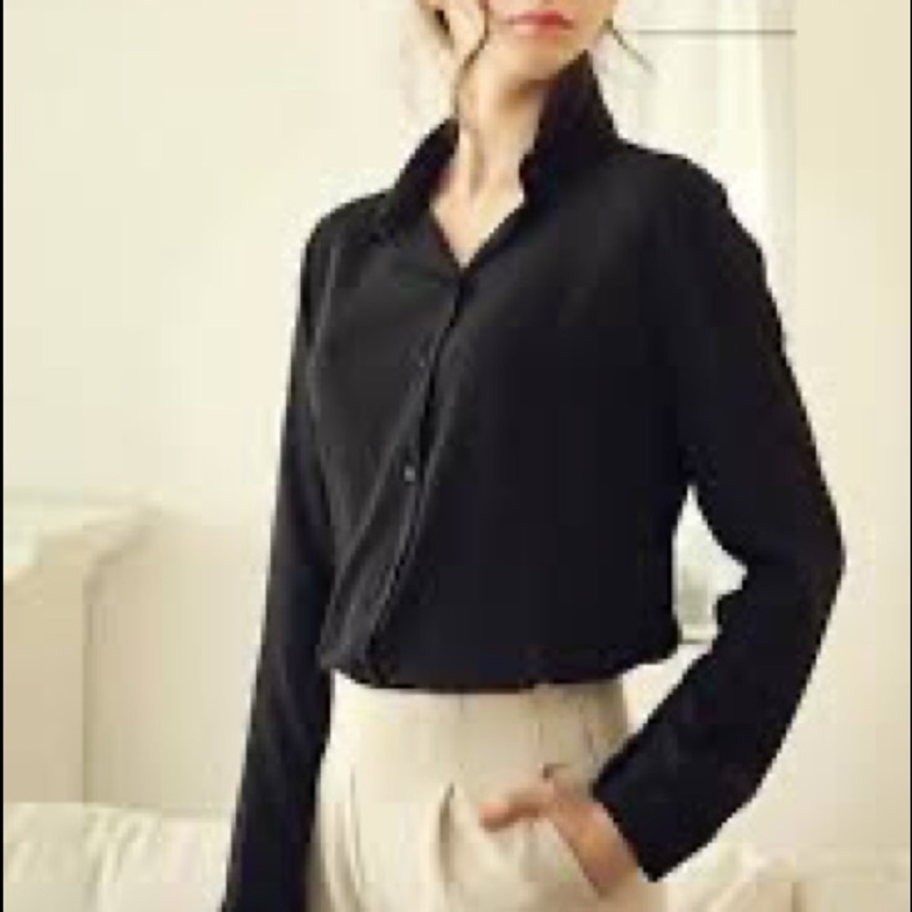 Black button down